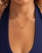 Capri Necklace || option::18K Gold Plated, Black