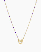 Capri Necklace || option::18K Gold Plated, Purple