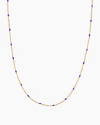 Capri Necklace || option::18K Gold Plated, Purple