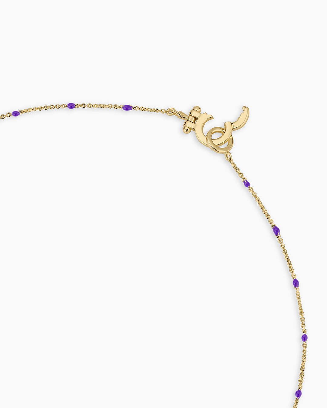 Capri Necklace || option::18K Gold Plated, Purple