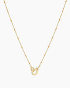 Capri Necklace || option::18K Gold Plated, Orange