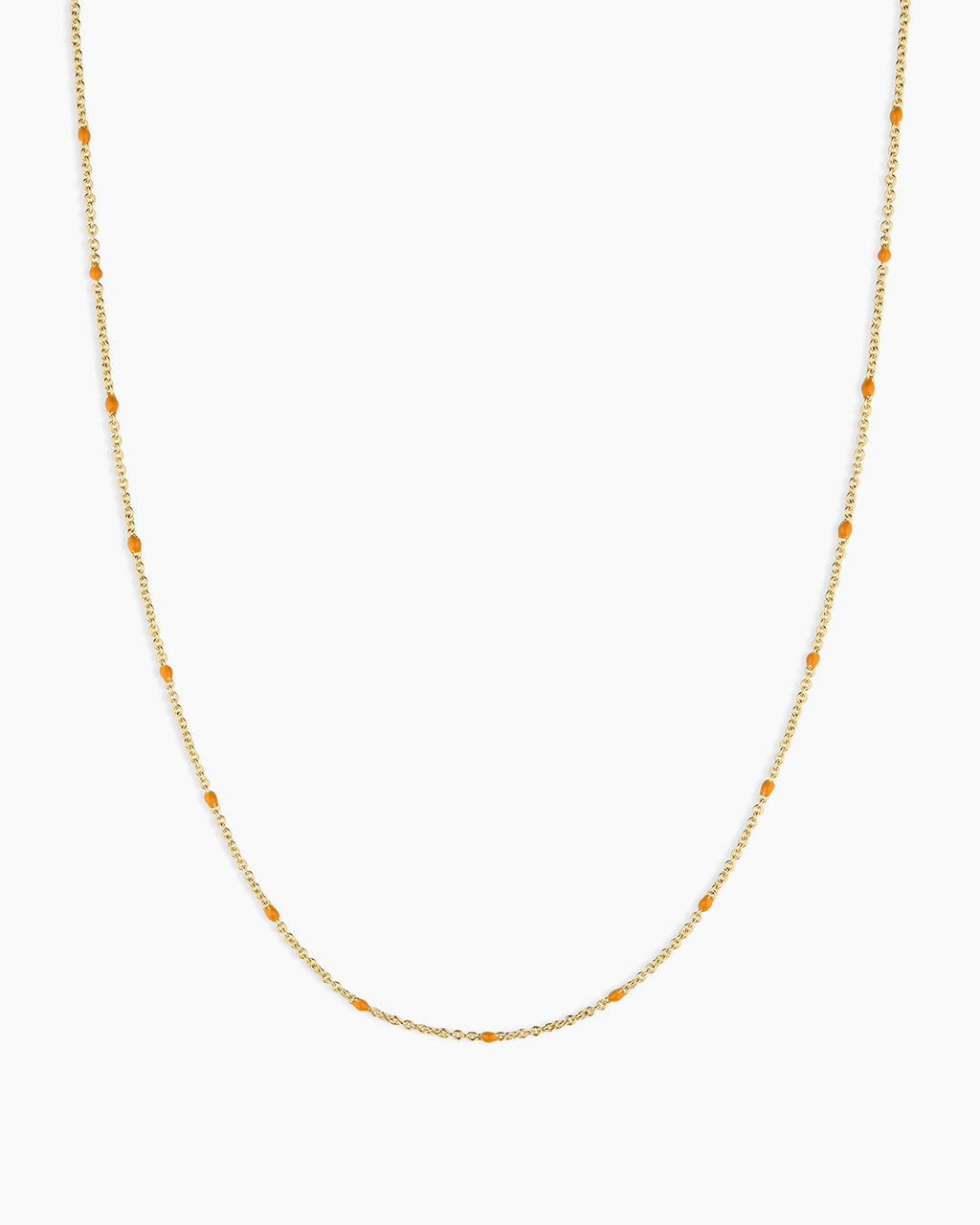 Capri Necklace || option::18K Gold Plated, Orange