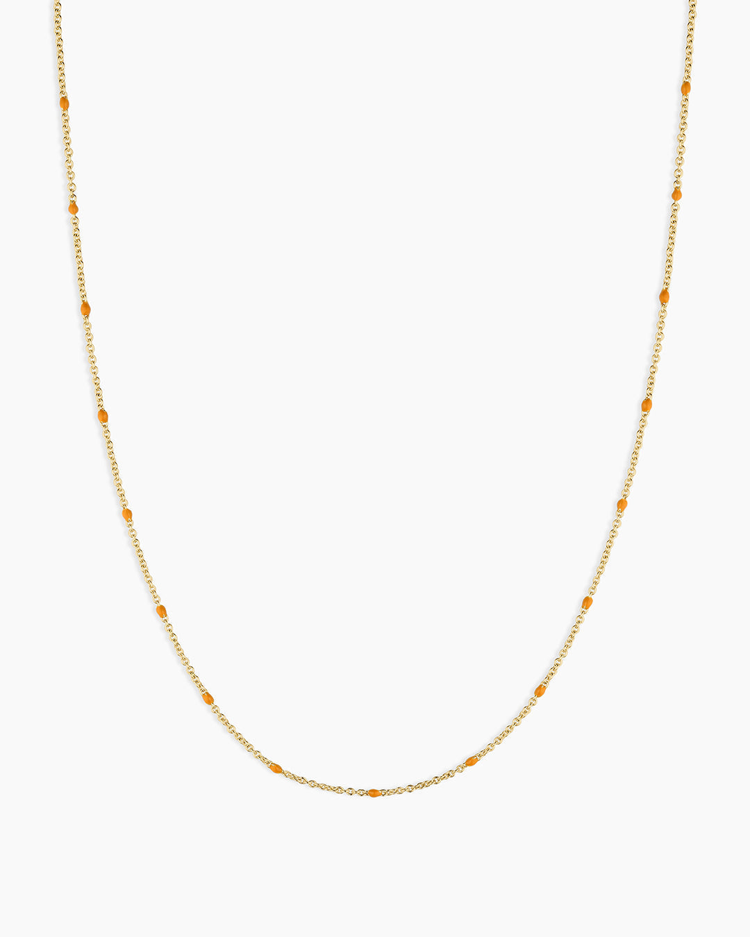 Capri Necklace || option::18K Gold Plated, Orange