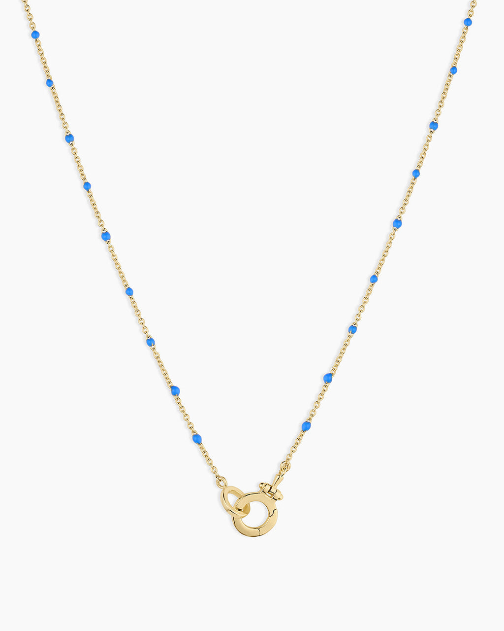 Capri Necklace || option::18K Gold Plated, Light Blue