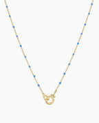 Capri Necklace || option::18K Gold Plated, Light Blue