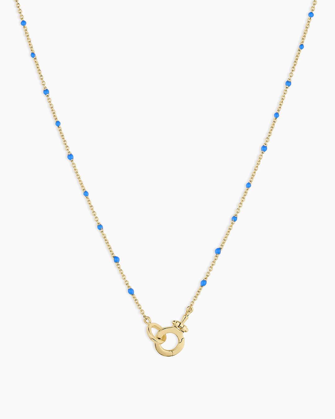 Capri Necklace || option::18K Gold Plated, Light Blue