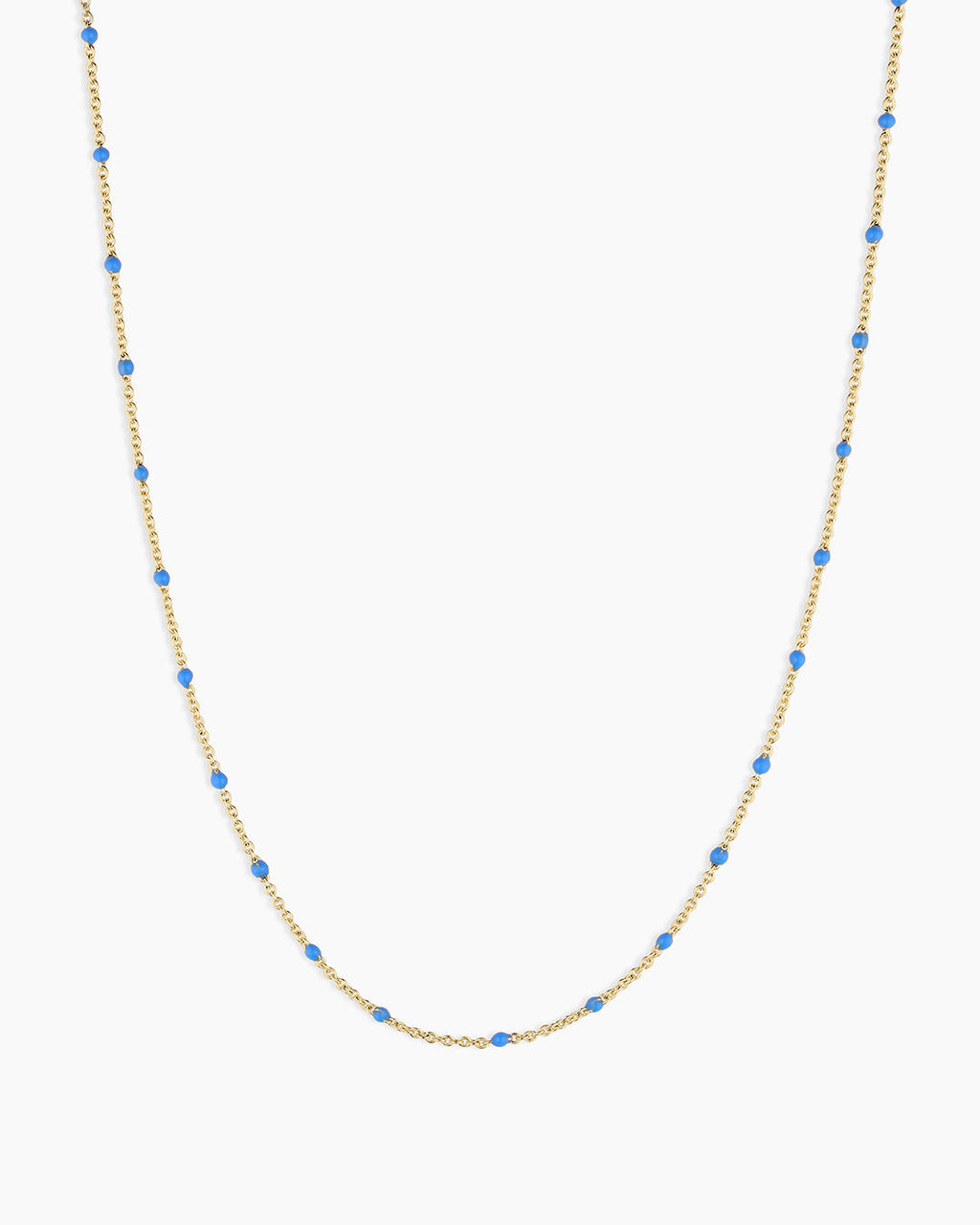Capri Necklace || option::18K Gold Plated, Light Blue