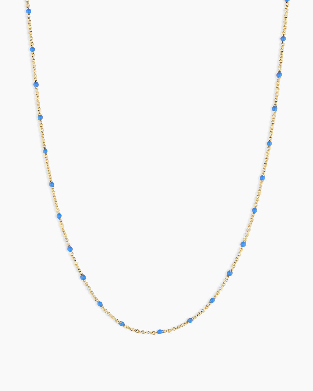 Capri Necklace || option::18K Gold Plated, Light Blue