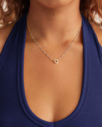 Capri Necklace || option::18K Gold Plated, Light Blue