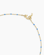 Capri Necklace || option::18K Gold Plated, Navy