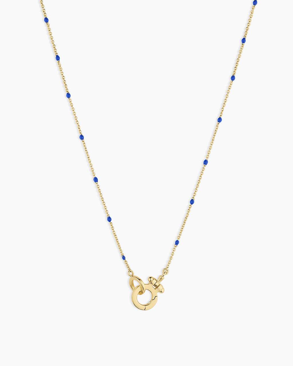 Capri Necklace || option::18K Gold Plated, Royal Blue