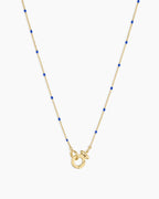 Capri Necklace || option::18K Gold Plated, Royal Blue