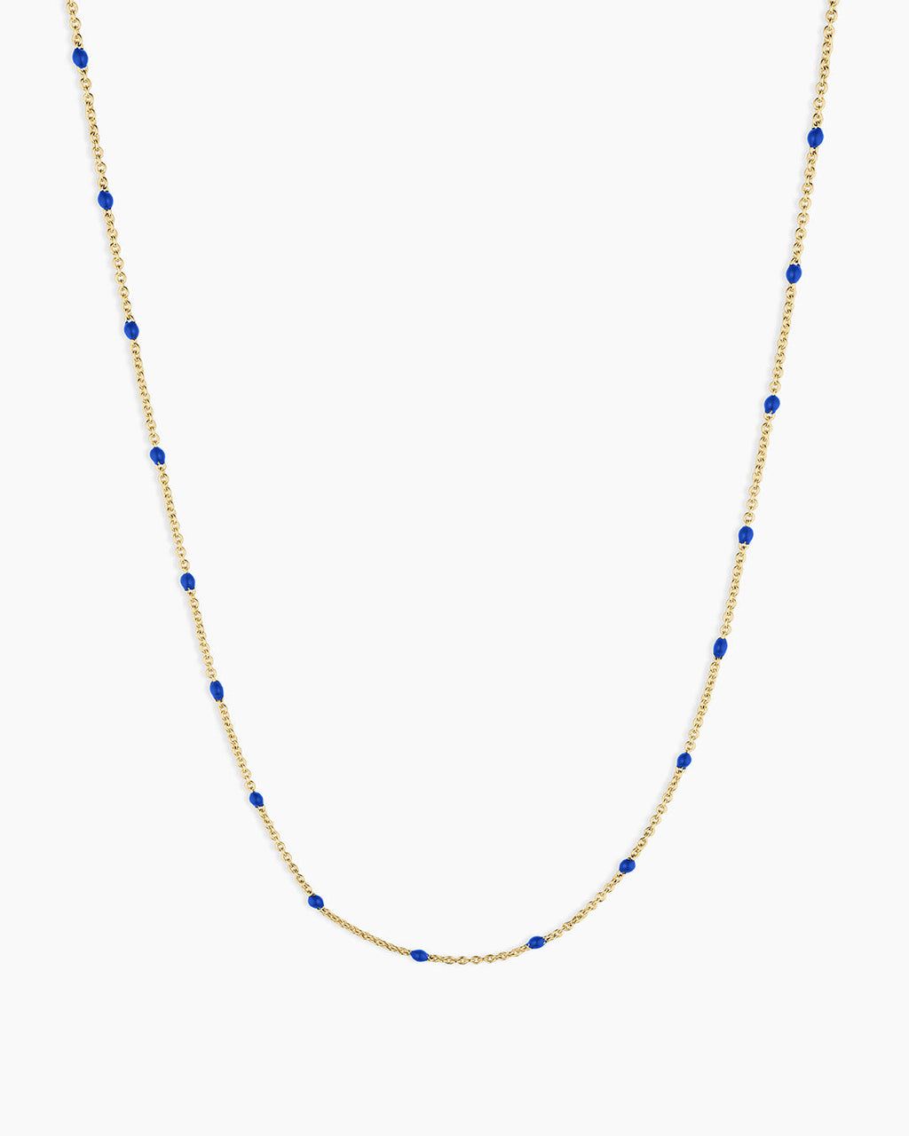 Capri Necklace || option::18K Gold Plated, Royal Blue