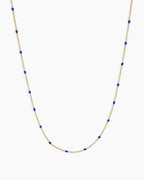 Capri Necklace || option::18K Gold Plated, Royal Blue