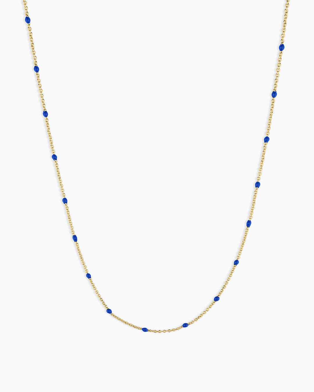 Capri Necklace || option::18K Gold Plated, Royal Blue