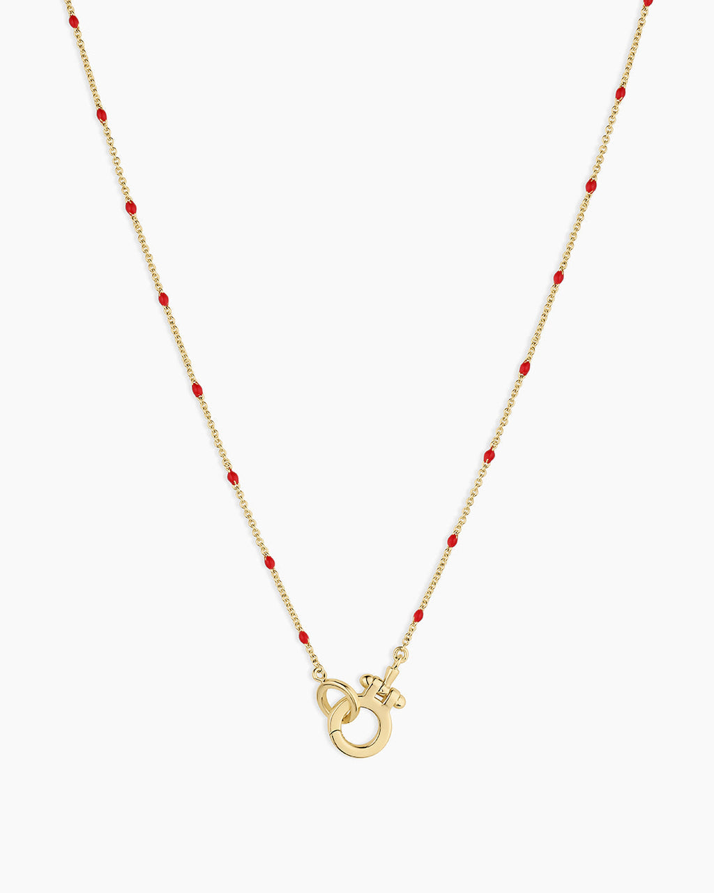 Capri Necklace || option::18K Gold Plated, Red