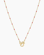 Capri Necklace || option::18K Gold Plated, Red
