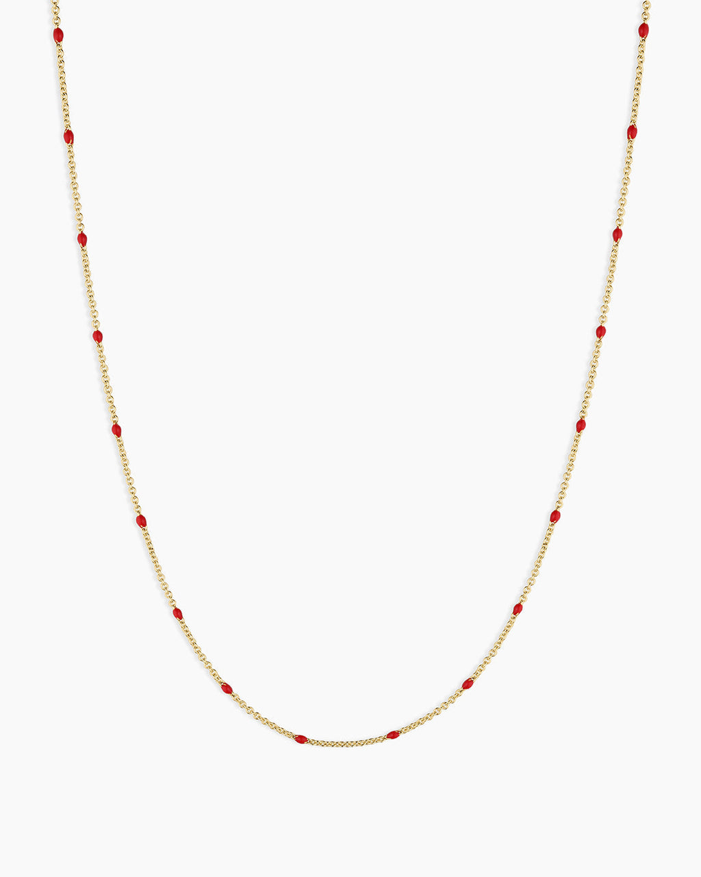 Capri Necklace || option::18K Gold Plated, Red