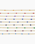 Capri Necklace || option::18K Gold Plated, Red