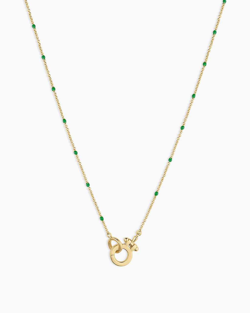 Capri Necklace || option::18K Gold Plated, Green