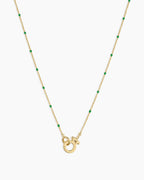 Capri Necklace || option::18K Gold Plated, Green