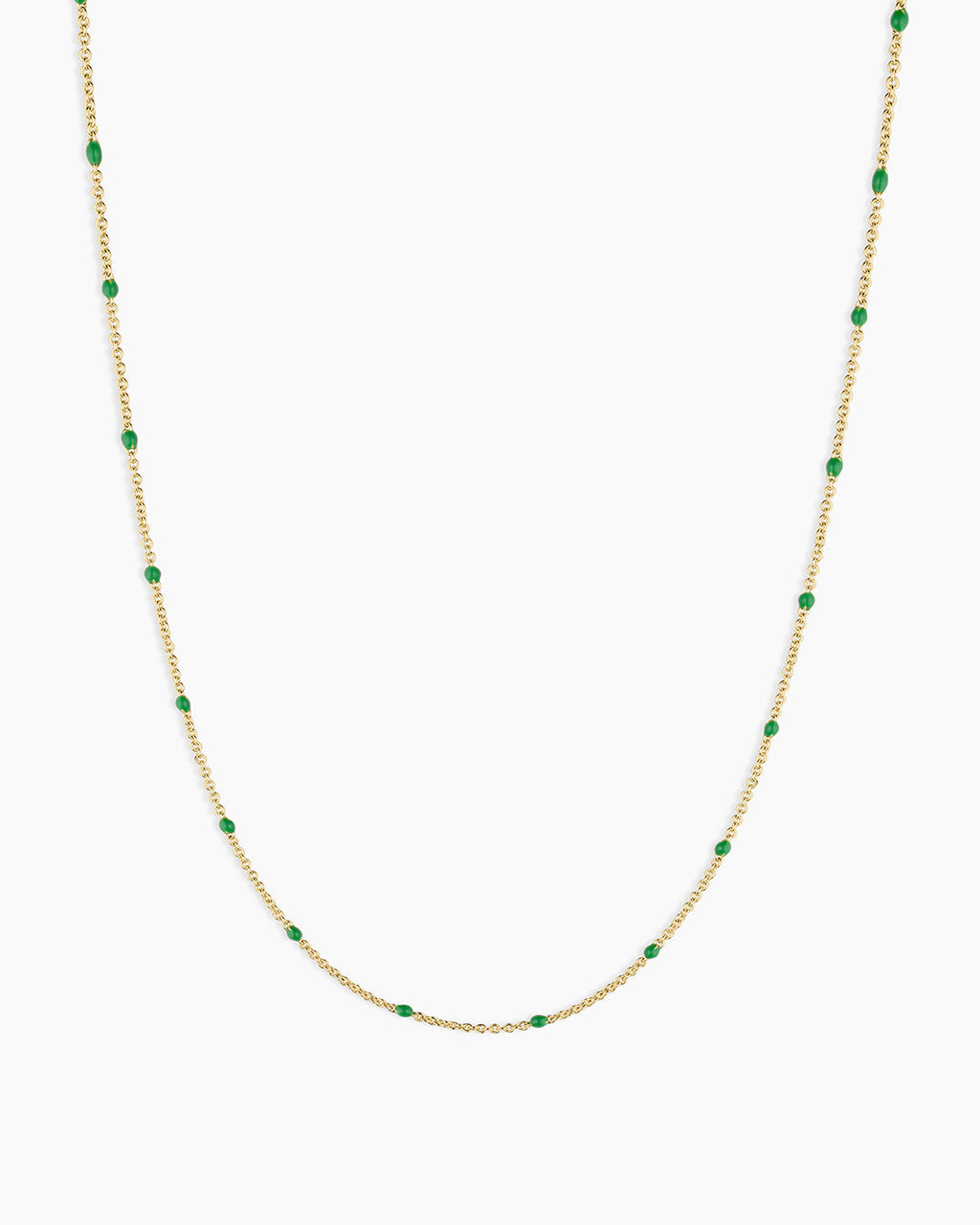 Capri Necklace || option::18K Gold Plated, Green