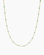 Capri Necklace || option::18K Gold Plated, Green