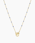 Capri Necklace || option::18K Gold Plated, Navy