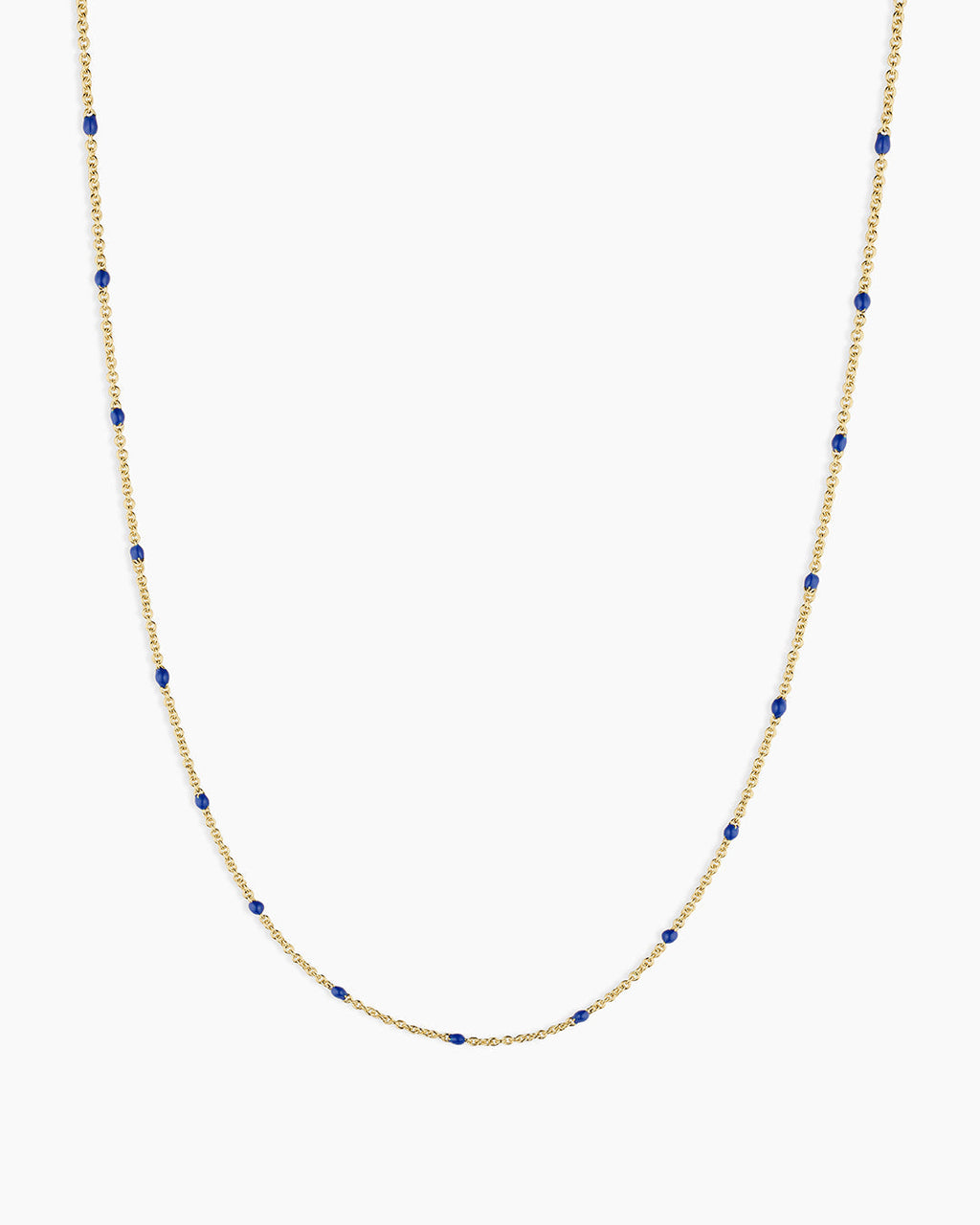 Capri Necklace || option::18K Gold Plated, Navy
