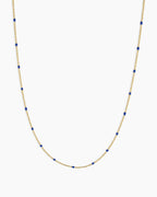 Capri Necklace || option::18K Gold Plated, Navy