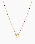 Capri Necklace || option::18K Gold Plated, Maroon