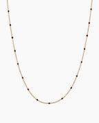 Capri Necklace || option::18K Gold Plated, Maroon