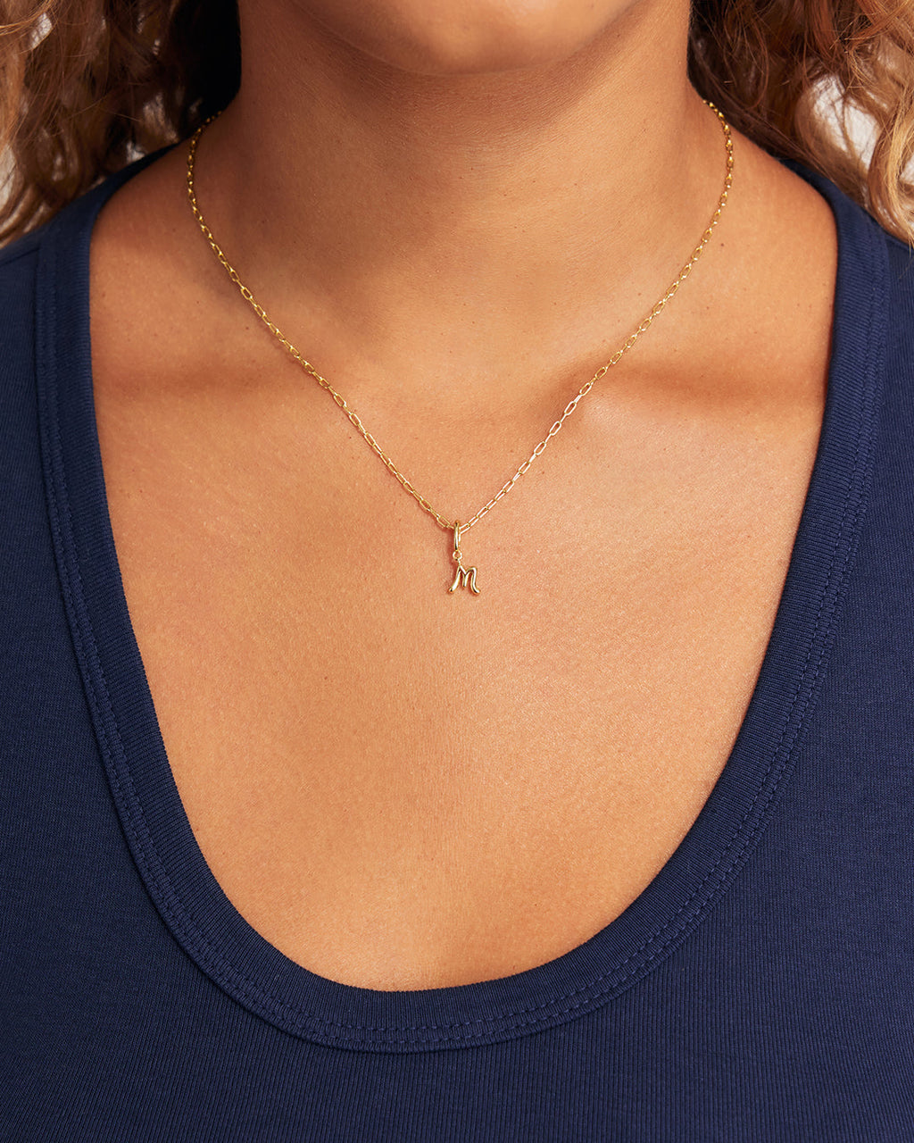 Ryder Alphabet Charm || option::18K Gold Plated, M