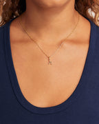 Ryder Alphabet Charm || option::18K Gold Plated, M