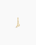 Ryder Alphabet Charm || option::18K Gold Plated, P