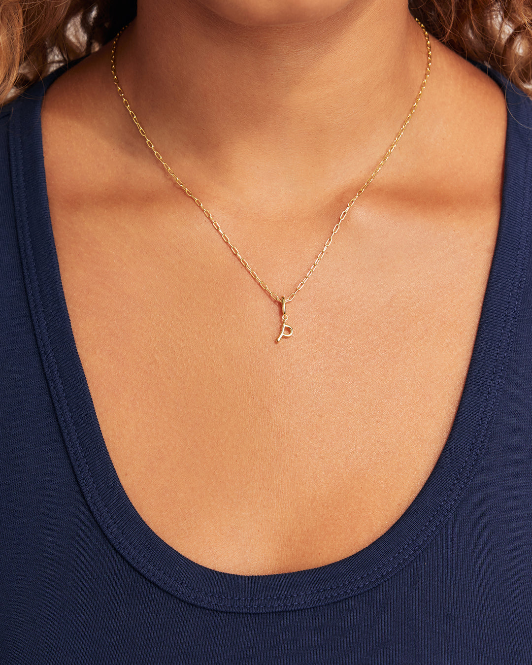Ryder Alphabet Charm || option::18K Gold Plated, P