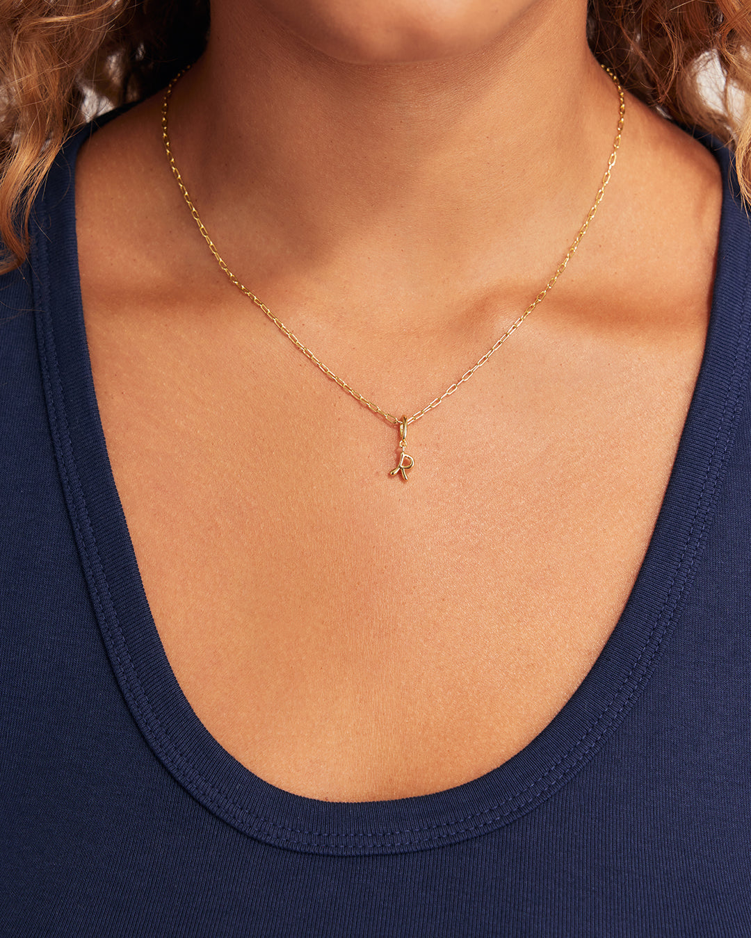 Ryder Alphabet Charm || option::18K Gold Plated, R