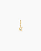 Ryder Alphabet Charm || option::18K Gold Plated, U