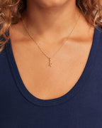 Ryder Alphabet Charm || option::18K Gold Plated, X