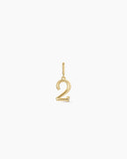 Scout Number Charm || option::18K Gold Plated, 2