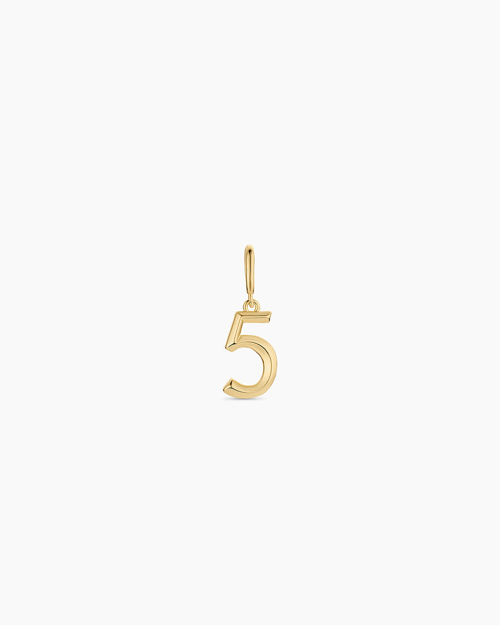 Scout Number Charm || option::18K Gold Plated, 5
