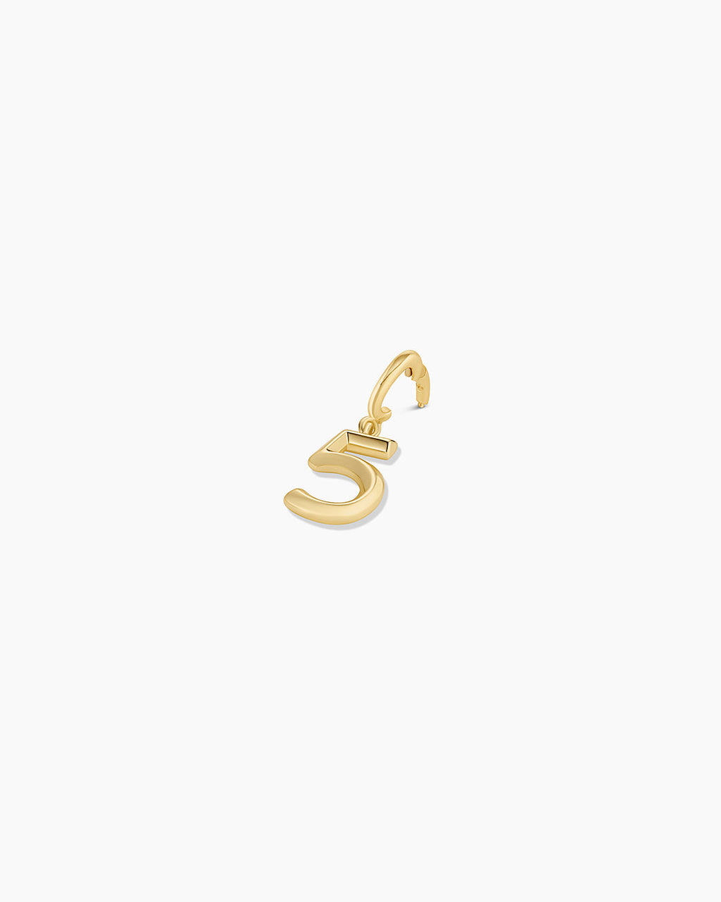 Scout Number Charm || option::18K Gold Plated, 5
