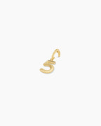 Scout Number Charm || option::18K Gold Plated, 5