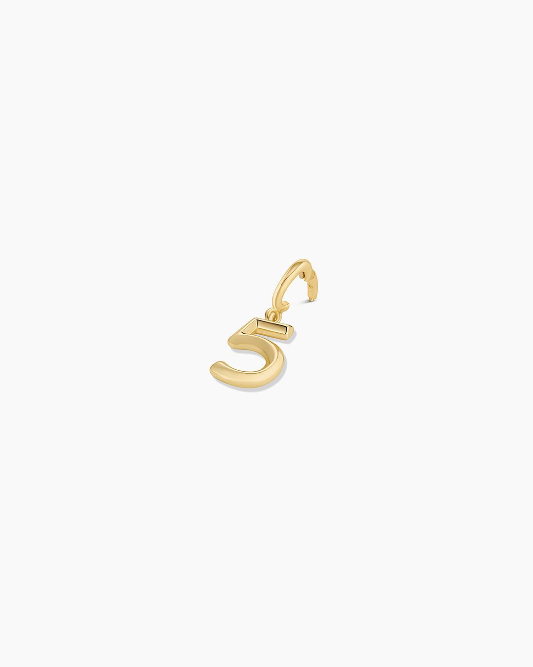 Scout Number Charm || option::18K Gold Plated, 5