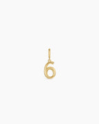 Scout Number Charm || option::18K Gold Plated, 6