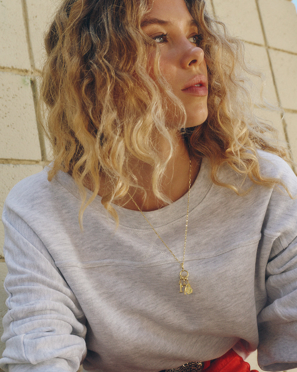 Scout Number Charm || option::18K Gold Plated, 6
