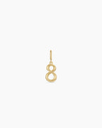 Scout Number Charm || option::18K Gold Plated, 8