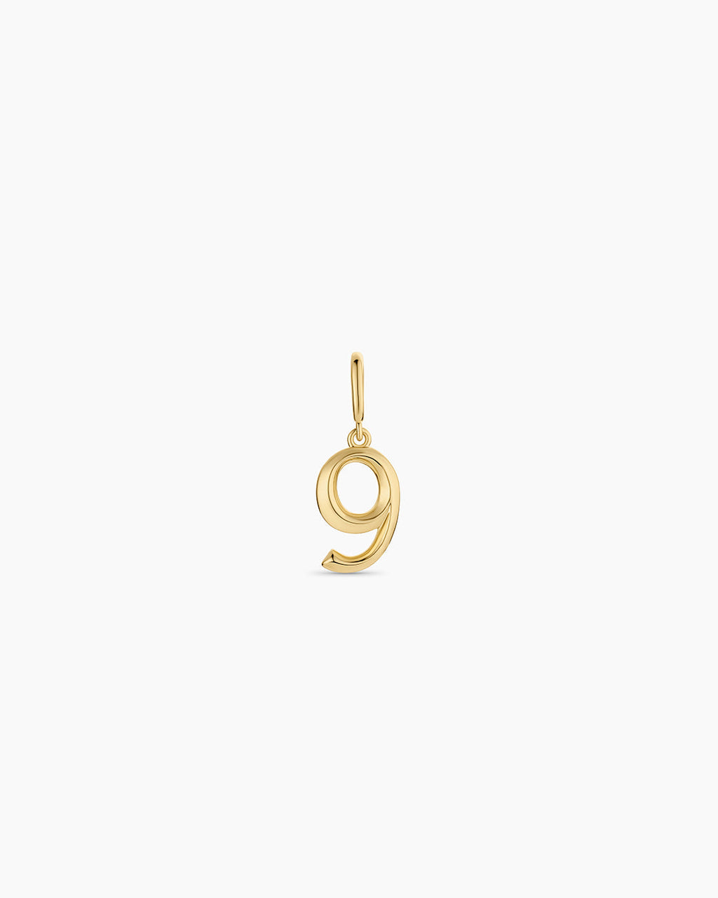 Scout Number Charm || option::18K Gold Plated, 9