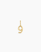 Scout Number Charm || option::18K Gold Plated, 9