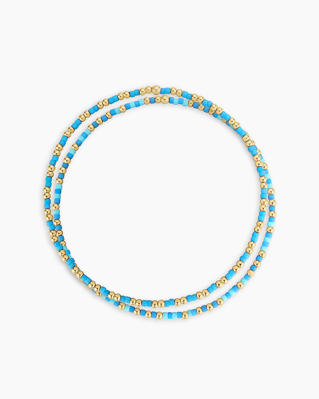 Scout Beaded Bracelet || option::18K Gold Plated, Light Blue